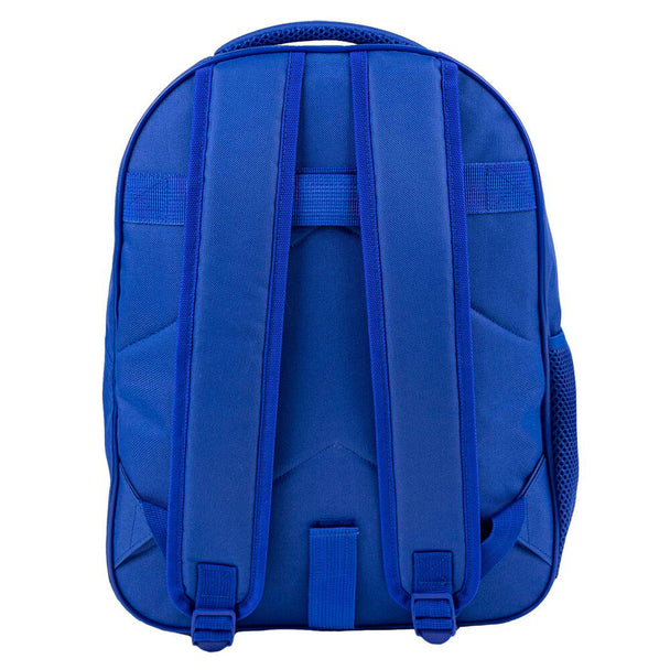 Détail du sac à dos Sonic Prime CERDÁ montrant la texture en polyester résistant et les bretelles rembourrées