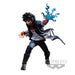 Vue latérale de la figurine Dabi 13 cm BANPRESTO, mettant en valeur la posture dynamique et les textures du personnage