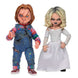 Figurine NECA Bride of Chucky Tiffany & Chucky 10cm en position debout avec accessoires visibles