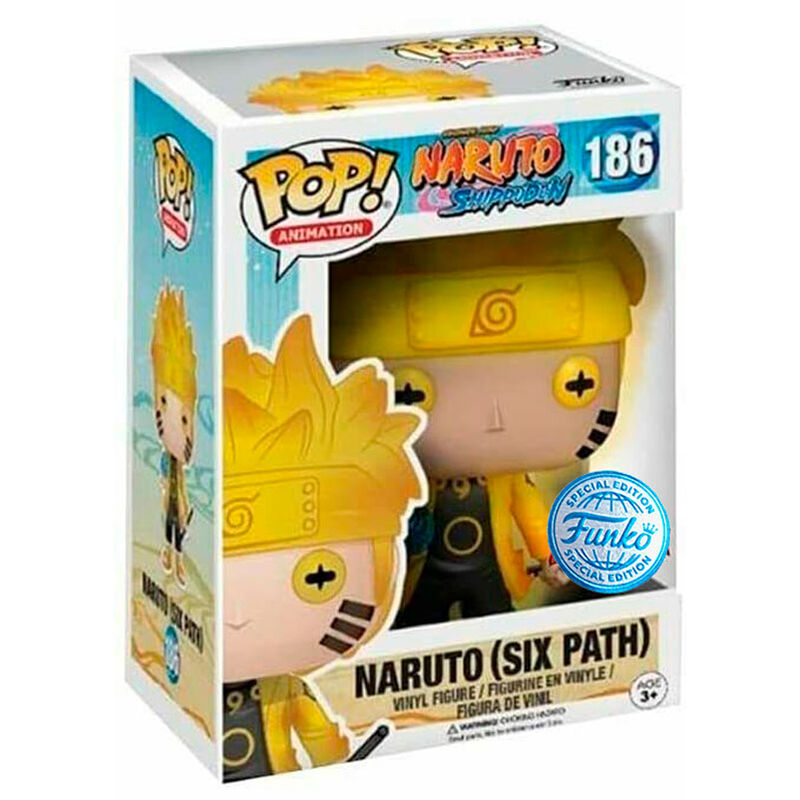 Figurine Funko POP Naruto Shippuden Six Path exclusive en vinyle de 9 cm dans sa boîte vitrée
