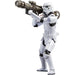Gros plan sur le visage et le casque du Trooper lance-roquettes Star Wars Fallen Order 15 cm