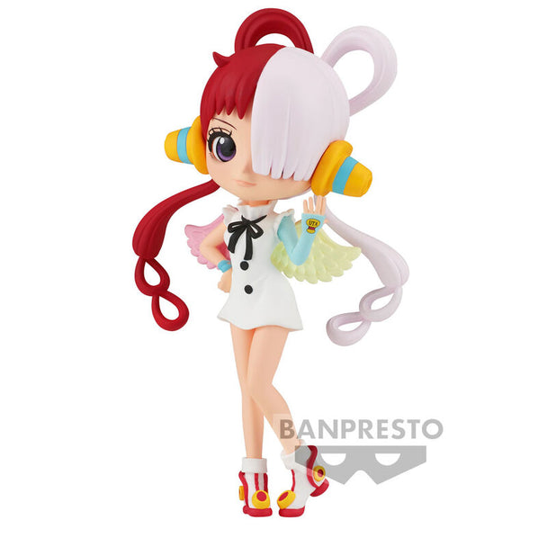 Figurine Uta Q Posket 14cm vue de face avec détails colorés du film One Piece Red