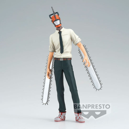 Profil gauche de la figurine Chainsaw Man Chain Spirits Vol.5 montrant la posture dynamique