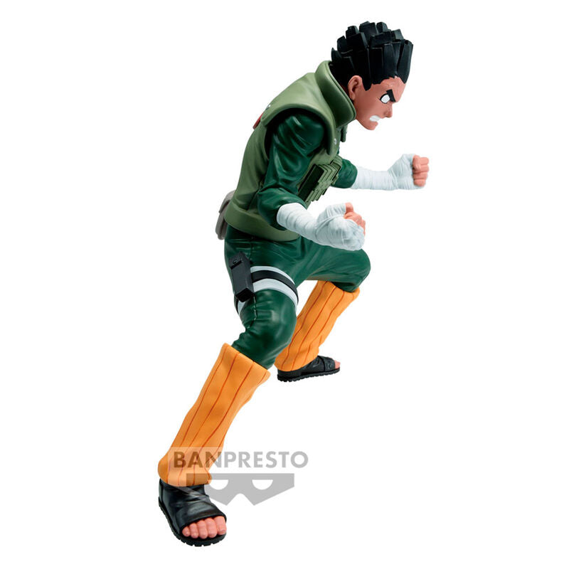 Vue de face de la figurine Rock Lee II Vibration Stars montrant les détails du visage