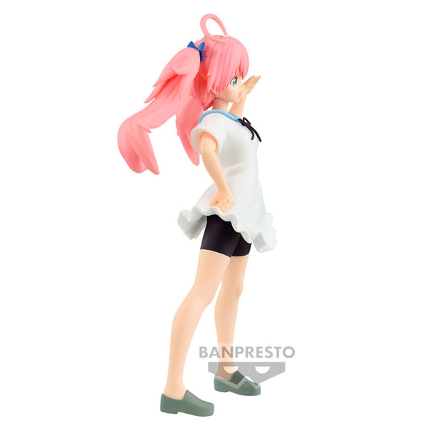 Profil gauche de la figurine Milim Nava montrant les détails de la tenue et des cheveux