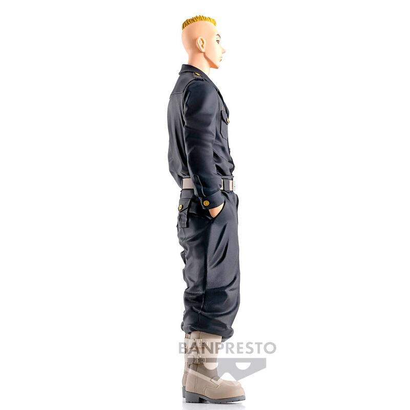 Vue arrière de la figurine Tokyo Revengers Yasuhiro Muto montrant les détails du costume