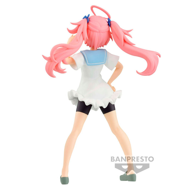 Vue arrière de la figurine Milim Nava mettant en valeur la coiffure et les accessoires