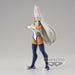 Figurine Mirko Rumi Usagiyama posée sur socle avec logo BANPRESTO visible en bas.