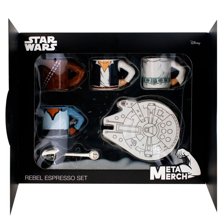 Sous-tasses assorties au set espresso Star Wars Rebel, décorées avec des motifs de la saga