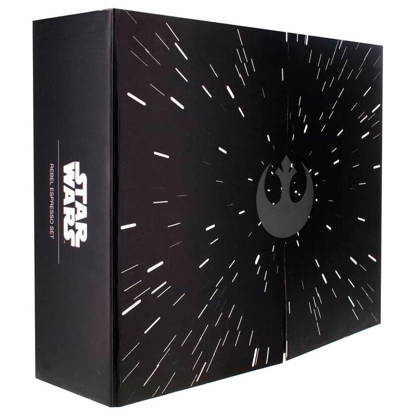 Présentation du set espresso Star Wars Rebel prêt à offrir, idéal pour fans et collectionneurs