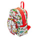 Sac à dos Loungefly Hello Kitty 26cm vu de face avec design coloré et logo emblématique