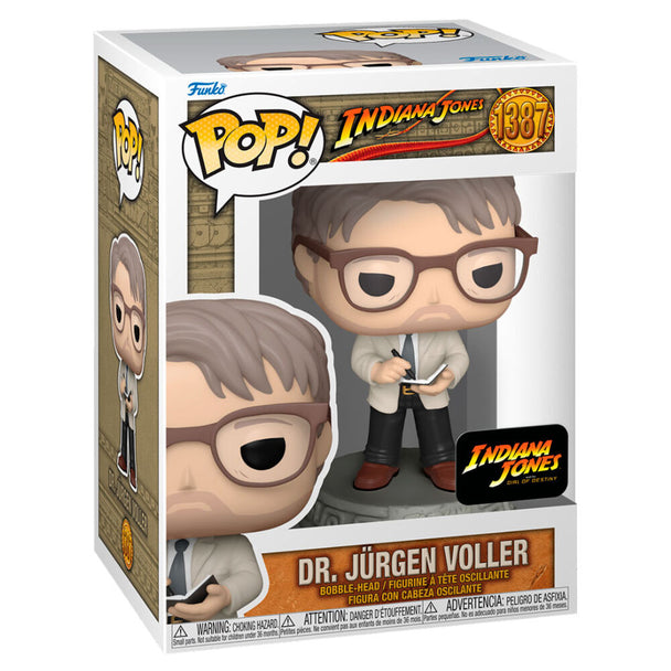 Vue rapprochée de la figurine Dr Jurgen Voller Funko POP avec détails précis et boîte collector