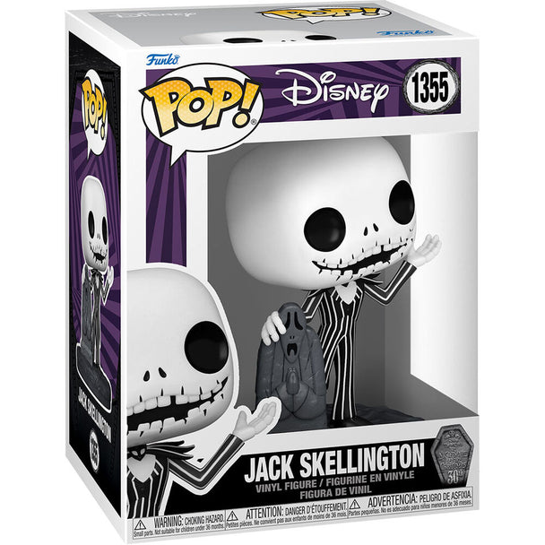 Vue rapprochée de la figurine Jack Skellington Funko POP Nightmare Before Christmas avec détails précis