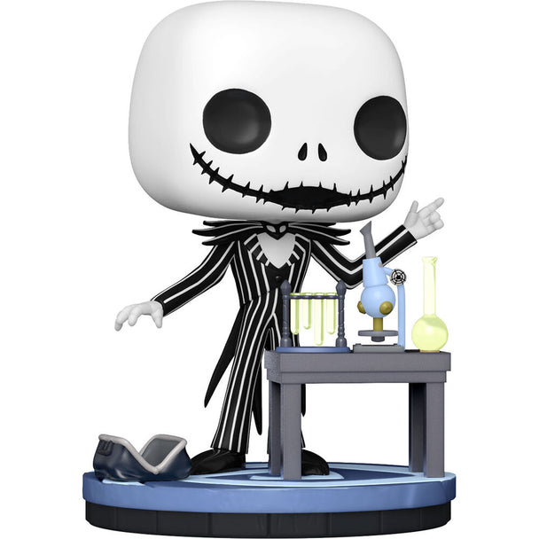Zoom sur le visage détaillé de la figurine Jack Skellington Funko POP édition spéciale Disney