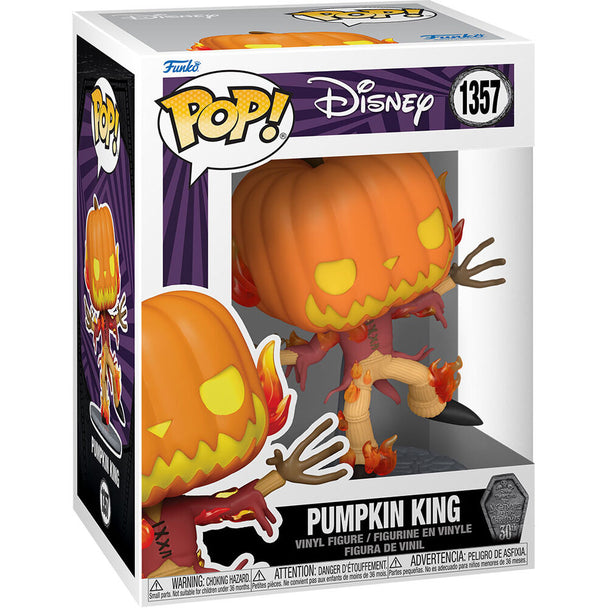 Figurine Funko POP Pumpkin King 9 cm en vinyle avec détails précis du visage et costume orange.
