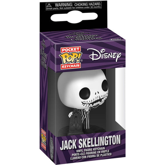 Porte-clés Funko Pocket POP représentant Jack Skellington en édition 30e anniversaire de Nightmare Before Christmas, vue de face