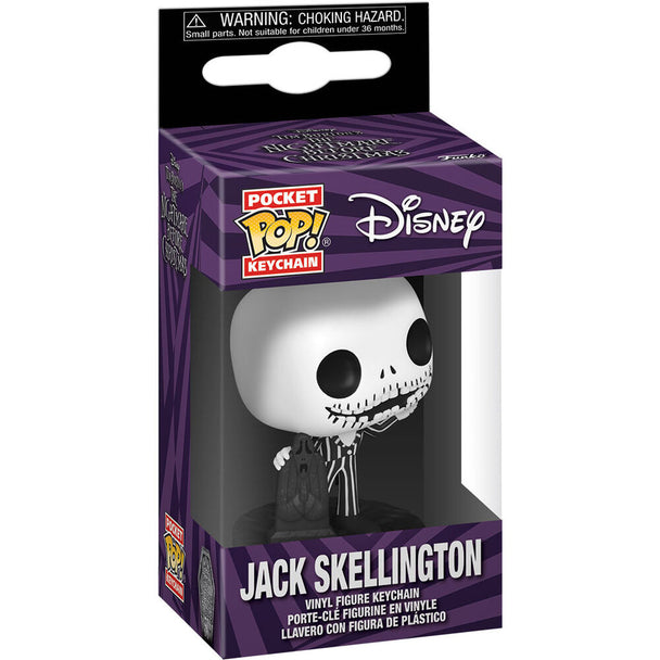 Porte-clés Funko Pocket POP représentant Jack Skellington en édition 30e anniversaire de Nightmare Before Christmas, vue de face
