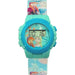 Montre digitale Disney Frozen portée au poignet d’un enfant, design adapté et coloré