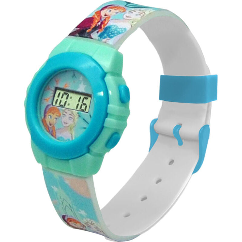 Emballage original de la montre Disney Frozen KIDS LICENSING avec illustrations thématiques