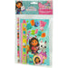Détail du design coloré et des illustrations Gabbys Dollhouse sur les accessoires du set papeterie enfant