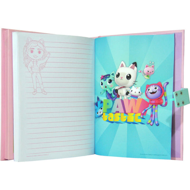 Détail de la fermeture sécurisée du journal secret sonore Gabbys Dollhouse KIDS LICENSING