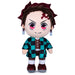 Peluche Tanjiro Kamado de 27 cm issue de Demon Slayer Kimetsu no Yaiba vue de face avec détails précis
