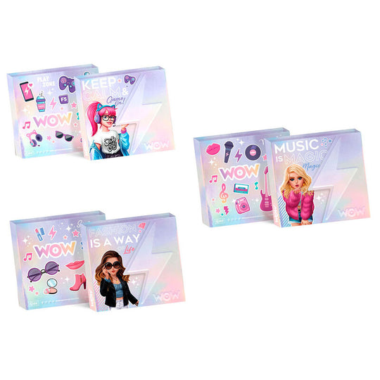 Couverture colorée du carnet autocollant Wow Generation avec logo distinctif