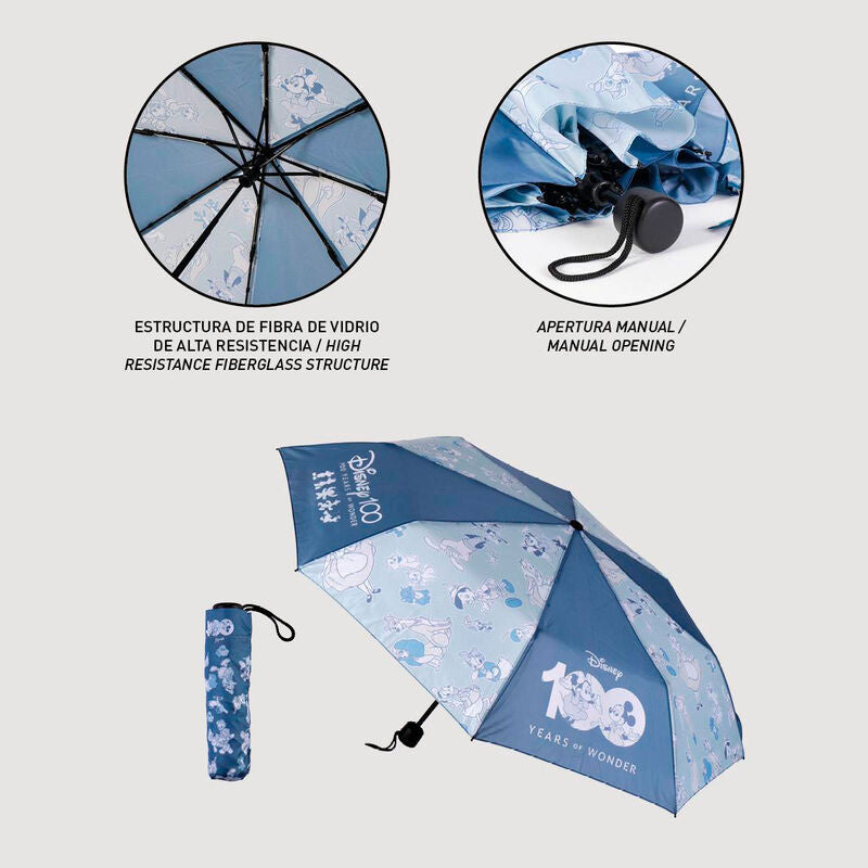 Mécanisme manuel d'ouverture du parapluie Disney CERDÁ en gros plan