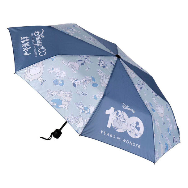 Parapluie pliant Disney CERDÁ ouvert avec motifs colorés sur fond blanc