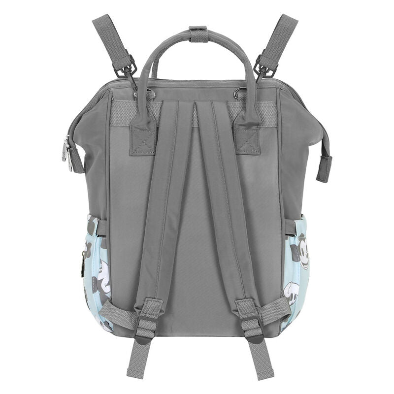Compartiments isothermes pour biberons dans la poche frontale du sac Disney Mickey
