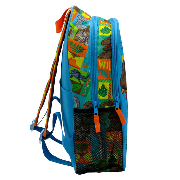 Détail des bretelles réglables du sac à dos Jurassic World pour un confort optimal