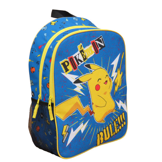 Sac à dos Pokémon Pikachu 41cm vu de face avec design coloré et logo officiel CYP BRANDS