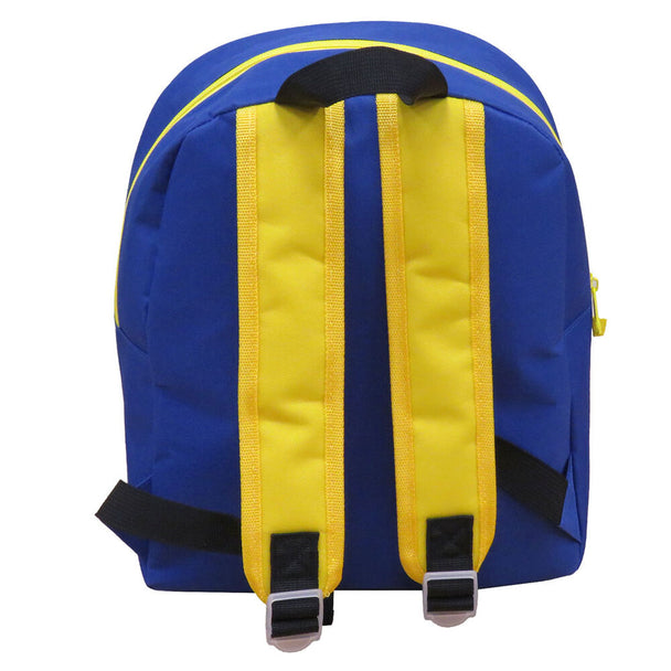 Profil latéral du sac à dos Pikachu 3D montrant la profondeur et les bandes ajustables confortables