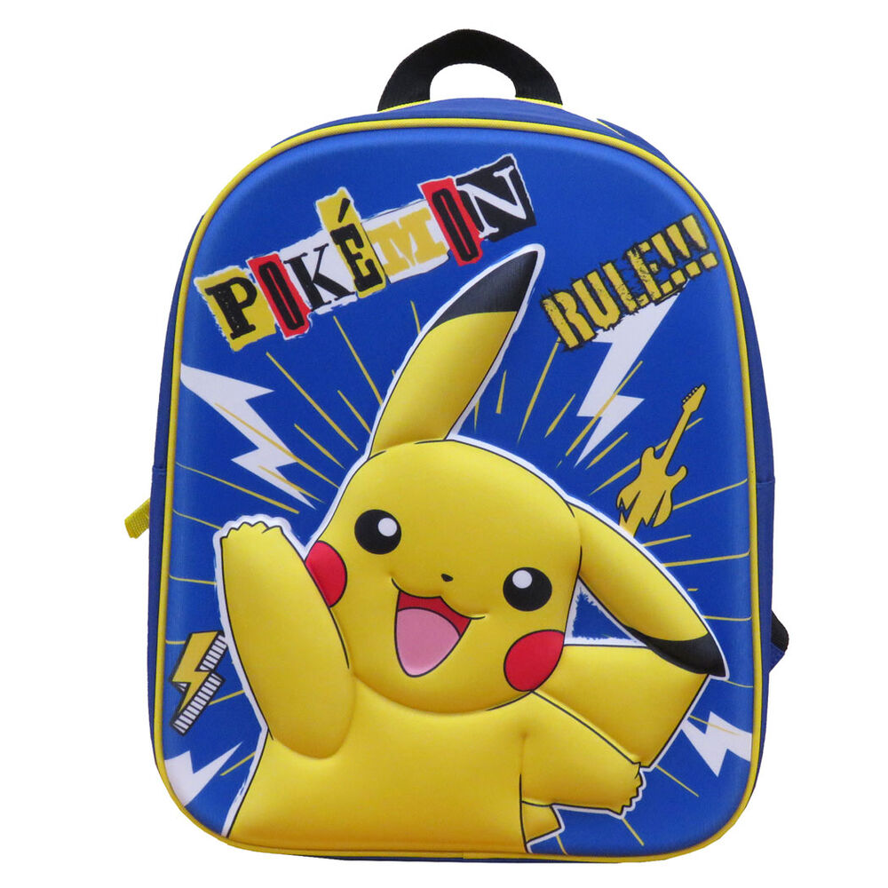 Vue arrière du sac à dos Pokémon avec bretelles rembourrées adaptées pour un port confortable
