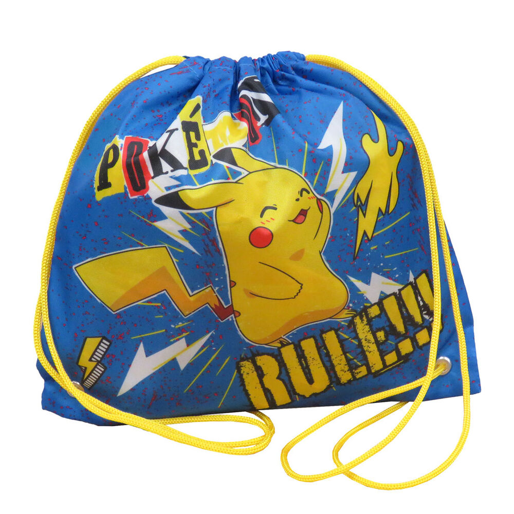 Sac de sport Pokémon Pikachu 25 cm vue de face avec logo officiel