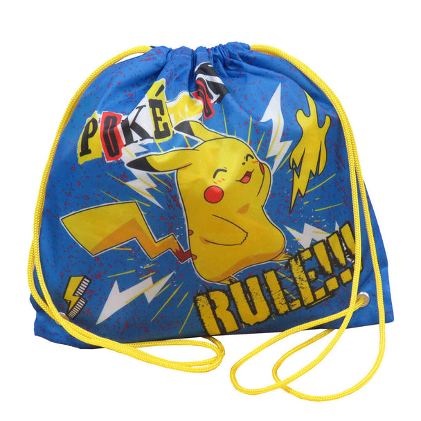 Sac de sport Pokémon Pikachu 25 cm vue de face avec logo officiel