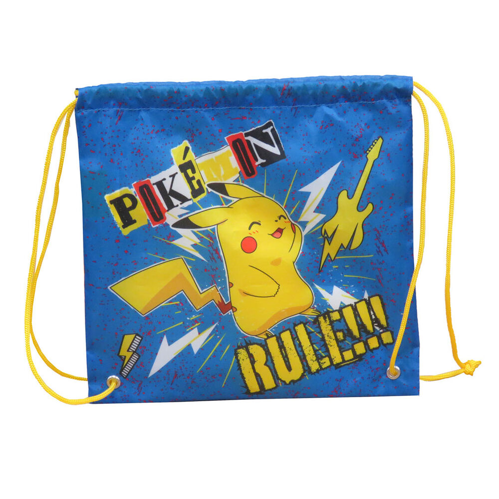 Sac Pikachu ouvert montrant le compartiment principal spacieux