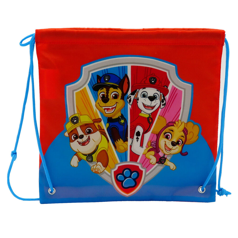 Sac Paw Patrol 25cm posé sur une table, montrant son design compact et léger