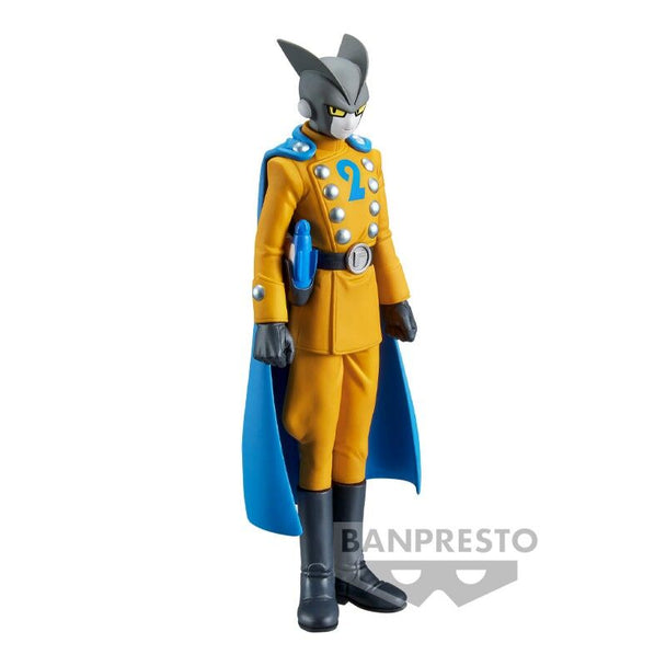Figurine BANPRESTO Dragon Ball Super Super Hero Gamma 2 en pose d'action, montrant les finitions soignées et la qualité du produit