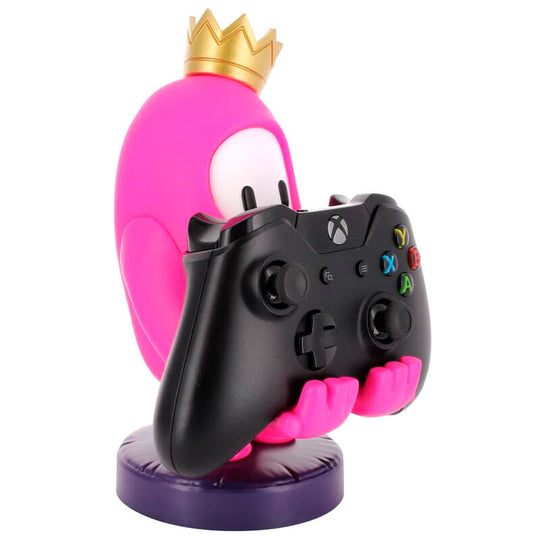 Support Fall Guys affiché avec plusieurs types de manettes compatibles posées dessus