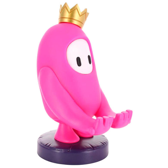 Vue latérale du support Fall Guys avec manette et câble de charge non inclus