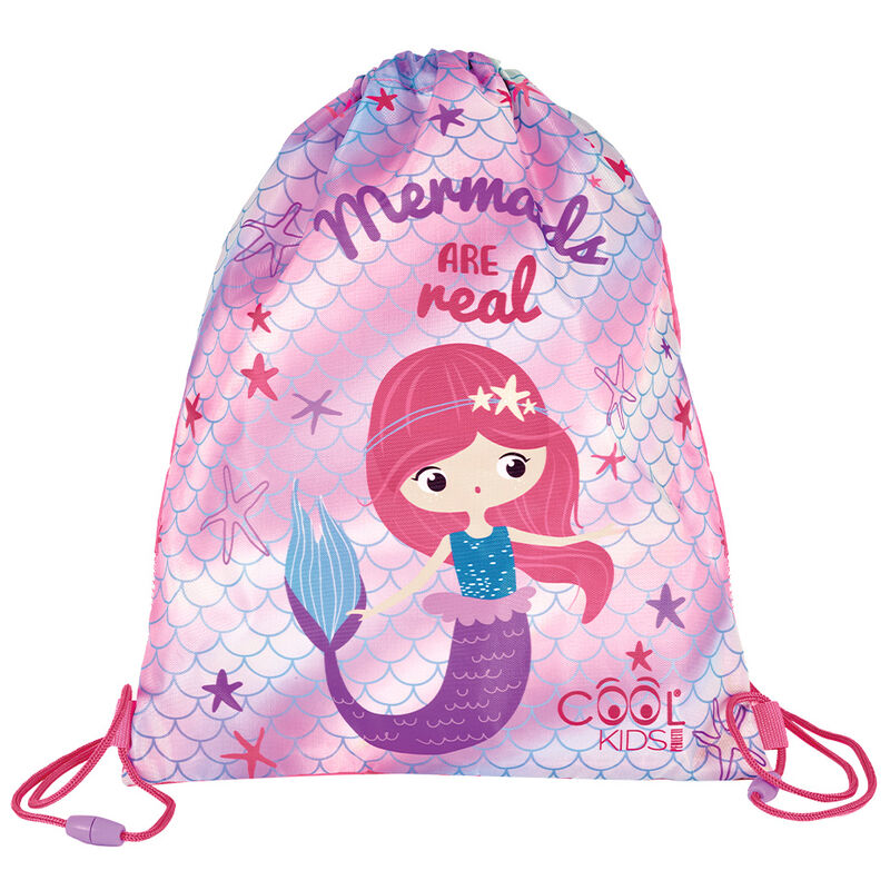 Sac de sport Mermaid gymbag PERLETTI aux dimensions 39x31 cm avec design original sirène.