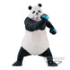 Photo de la figurine Panda Jujutsu Kaisen sur un socle, parfaite pour collectionneurs