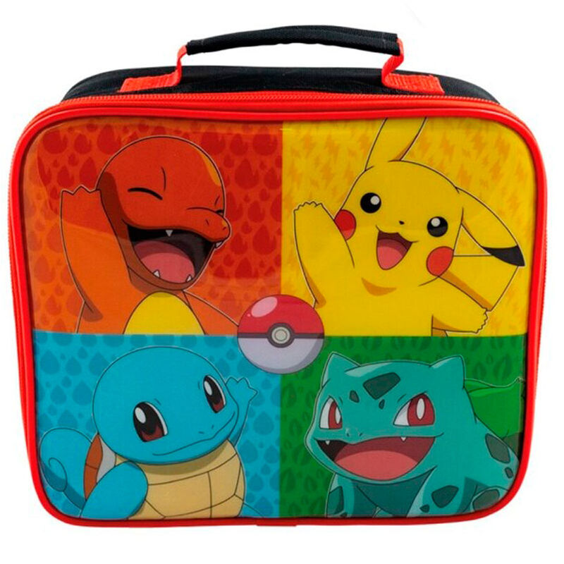 Sac à déjeuner isotherme Pokémon KIDS LICENSING avec motifs colorés, dimensions 20x23x8cm.
