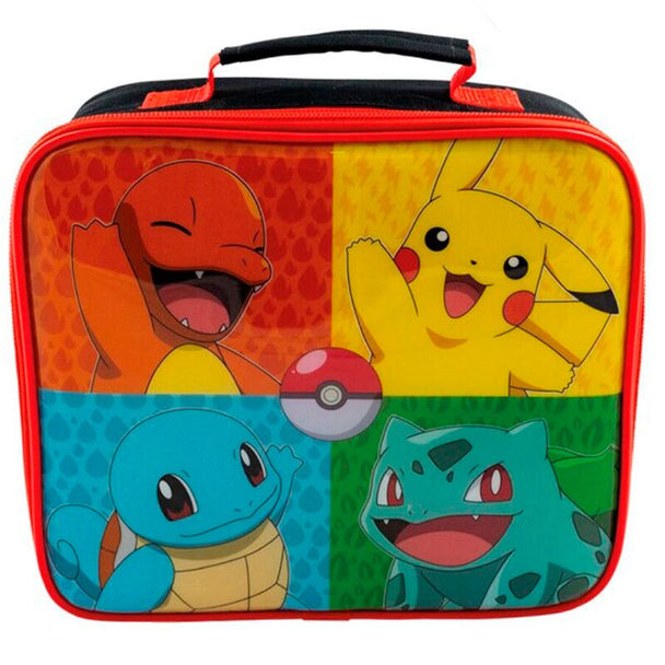 Sac à déjeuner isotherme Pokémon KIDS LICENSING avec motifs colorés, dimensions 20x23x8cm.