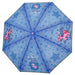 Vue latérale du parapluie PERLETTI Licorne ouvert, montrant son élégance et sa robustesse sous la pluie