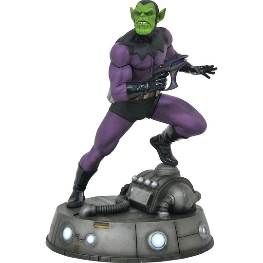 Statue Skrull Marvel Gallery de 28cm en PVC vue de face, montrant les détails précis du personnage