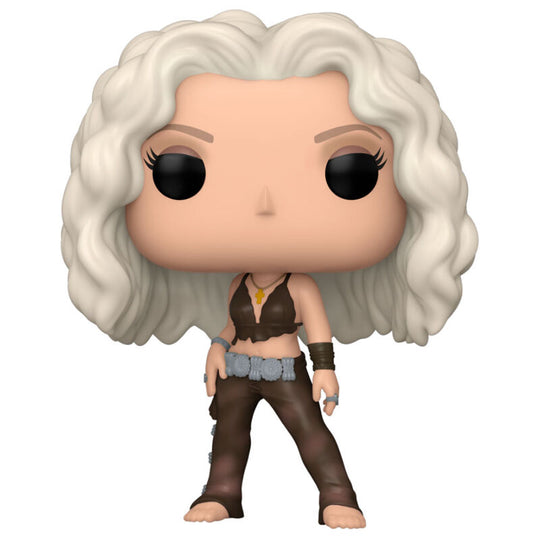 Détail de la figurine Funko POP Shakira Whenever montrant le design vinyle coloré et stylisé