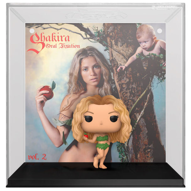 Vue de profil de la figurine POP Shakira FUNKO représentant l'album Oral Fixation avec accessoires