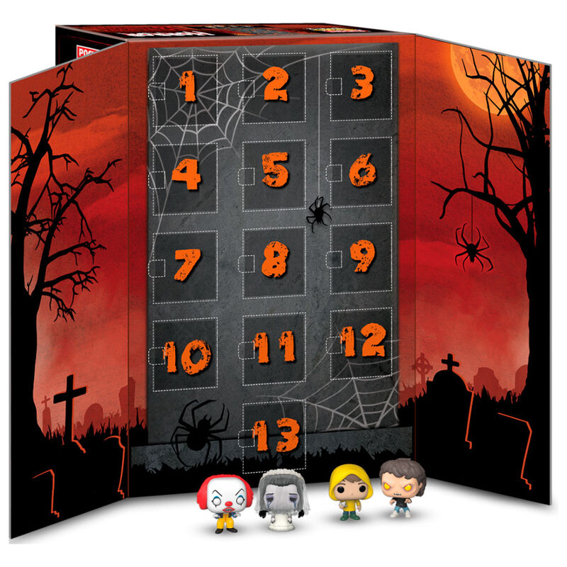 Zoom sur deux figurines Pocket Pop effrayantes incluses dans le calendrier de l'Avent Funko Spooky